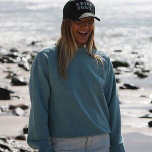 ARKO LA POST SURF CREW SWEATSHIRT in Teal Blue S $145